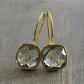 Vintage Gold Green Earrings