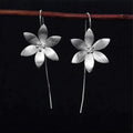 Silver-Plated Boho Flower Earrings