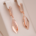 Elegant Lace Earrings with Zirconia in Rose Gold