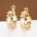 Gold Irregular Hoop Earrings