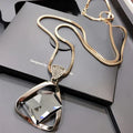 Crystal Pendant Gold Necklace