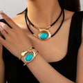 Blue Stone Golden Set