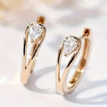 Zirconia Golden Drop Earrings