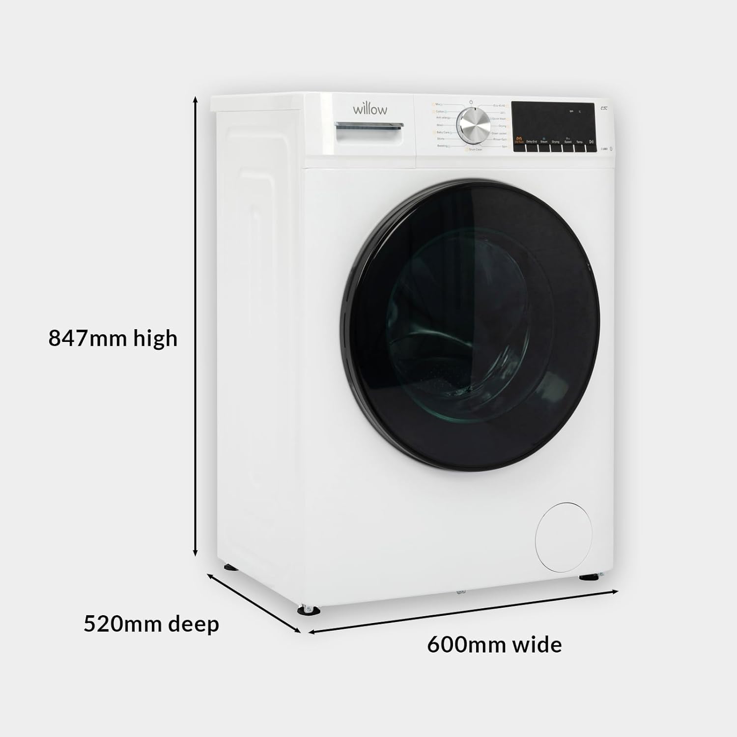 WWD8514WH 8kg 1400 Spin Washer Dryer with BLDC Inverter Motor - Image 3